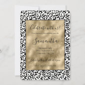 White Black Gold-leopardprinter Kaart (Voorkant)