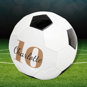 White black gold monogram initiaal name number voetbal