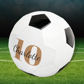 White black gold monogram initiaal name number voetbal