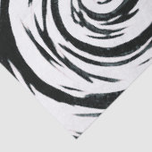 White & Black Hypnotic Swirl Art Tissuepapier (Detail)