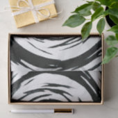 White & Black Hypnotic Swirl Art Tissuepapier (Geschenk)