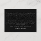 White Black Leafy Crest Monogram Coronavirus Informatiekaartje (Achterkant)