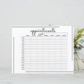 White Black Lijst Script Logo Appointplan (Staand voorkant)