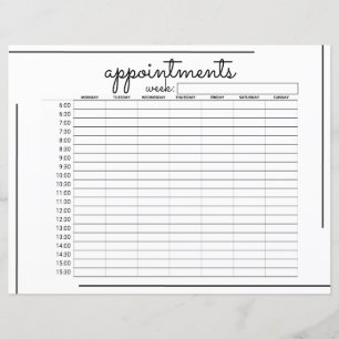 White Black Lijst Script Logo Appointplan