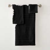 White Black Peony Piano Bad Handdoek (Insitu)