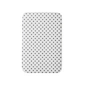 White/Black Polka Dots Bath Mat (Voorkant Verticaal)