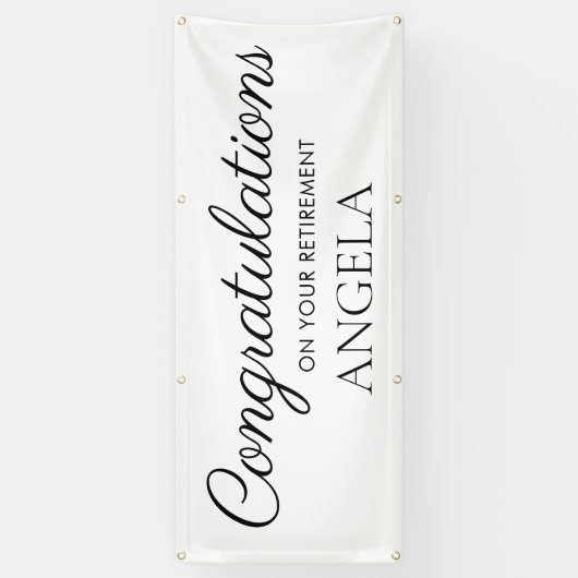 White Black Retirement Congratulations Spandoek (Verticaal)