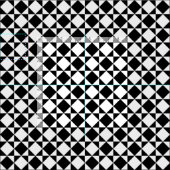 White Black Retro Squares Triangles Pattern Stof (Delen)