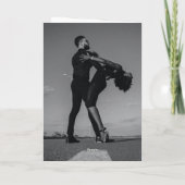 White Black Script Photo Wedding Order of Service Programma (Achterkant)