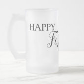 White Black Scripts Stropdas & Pet Happy Vaderdag Matglas Bierpul (Links)