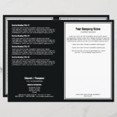 White Black Simple Border Brochure (Voorkant / Achterkant)