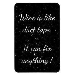 White Black Stars Wine Magnet Magneet