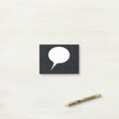 White & Black Talk Bubble Persoonlijke naam Post-it® Notes (Op bureau)