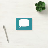 White & Black Talk Bubble Persoonlijke naam Post-it® Notes (Kantoor)