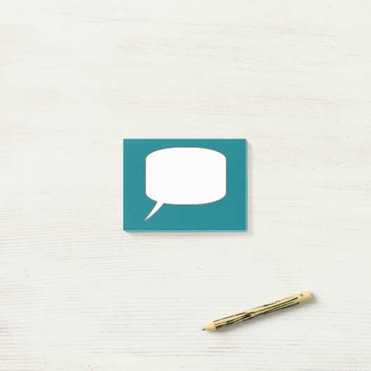 White & Black Talk Bubble Persoonlijke naam Post-it® Notes (Op bureau)