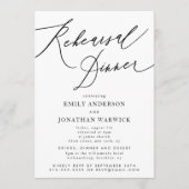 White Black Wedding Rehearsal Dinner Kaart (Voorkant)