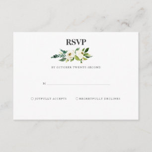 White Bloom RSVP-kaart Informatiekaartje