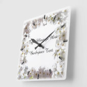 White Blossom Clock Cherry Blossom Wall klokken (Hoek)