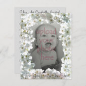 White Blossom Invitalized RSVP-kaarten Kaart (Voorkant / Achterkant)