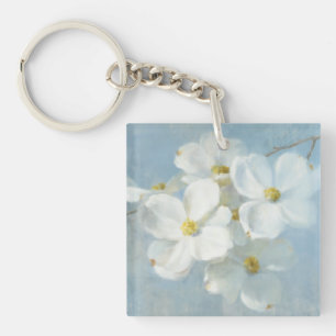 White Blossom Panel Sleutelhanger