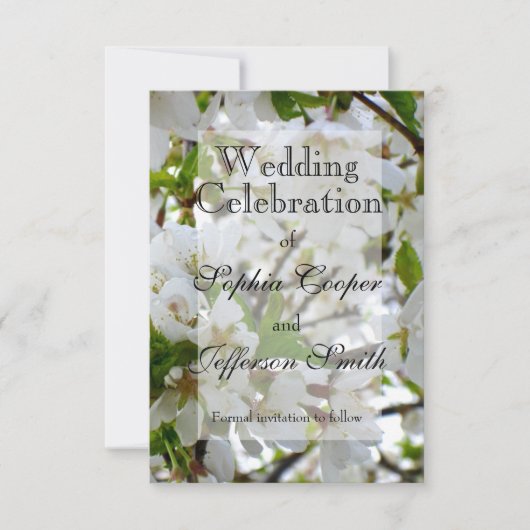 White Blossom Save The Date (Voorkant)