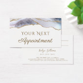White Blue Agate Appointment Card Visitekaartje (Bureau)