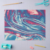 White Blue Burgundy Marely Painting Texture Artsy Tissuepapier (Craft)