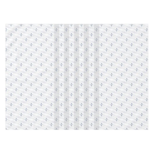 White Blue Diamond Pattern Moderne Geometric Print Tafelkleed (Voorkant (Horizontaal))