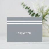 White & Blue Floral Funeral Bereavement Hartelijk  Bedankkaart (Staand voorkant)