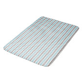 White, Blue, Grey Chevron Large Bath Mat (Gekanteld)