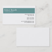 White Blue Modern Consultant Visitekaartje (Voorkant / Achterkant)