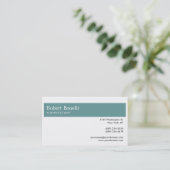 White Blue Modern Consultant Visitekaartje (Staand voorkant)