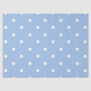 White Blue Polka Dot Tissuepapier