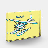 White blue seaplane afbeelding fotoblokken (Links)