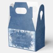 White Blue Snow in Love Snowflake Vrijgezellenfees Bedankdoosjes (Geopend)