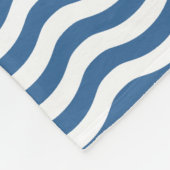 White Blue Wave Navy patroon Aanpassen achtergrond Fleece Deken (Hoek)