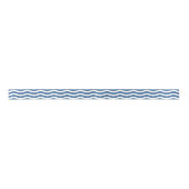 White Blue Wave Navy patroon Aanpassen achtergrond Lint (Voorkant)
