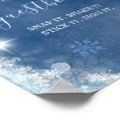 White Blue Winter Snowflake Bride photo livre d'or (Coin)