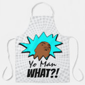 white blue Yo Man Wat je wilt Mok Shot Comics Schort (Voorkant)