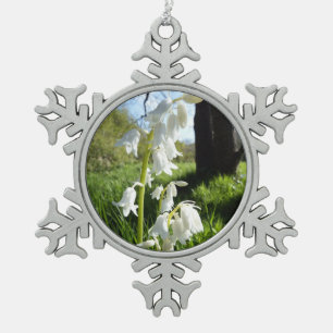 White Bluebells Snowflake Ornament