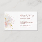White Blush Flowers Logo Initials Visitekaartje (Achterkant)
