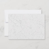 White & Blush Marble Gold Lijst Weddenschap RSVP-k RSVP Kaartje (Achterkant)