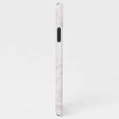 White Blush & Roos Gold Agate Marble Monogram iPhone Hoesje (Rechterkant)