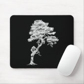 White Bodhi Tree Mousepad Muismat (Met muis)