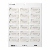 White Bohemian Floral Address Label (Full Sheet)