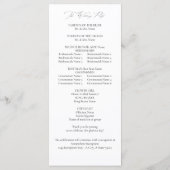 White Boho Floral Wedding Ceremony Programme Programma (Achterkant)