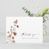 White Boho Wedding Bedankt (Staand voorkant)