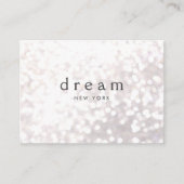 White Bokeh Glitter Modern Event Planner Visitekaartje (Voorkant)