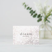 White Bokeh Glitter Modern Event Planner Visitekaartje (Staand voorkant)