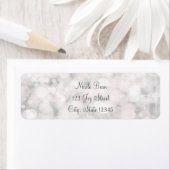 White Bokeh Light Elegant Glam Invitation Etiket (Insitu)